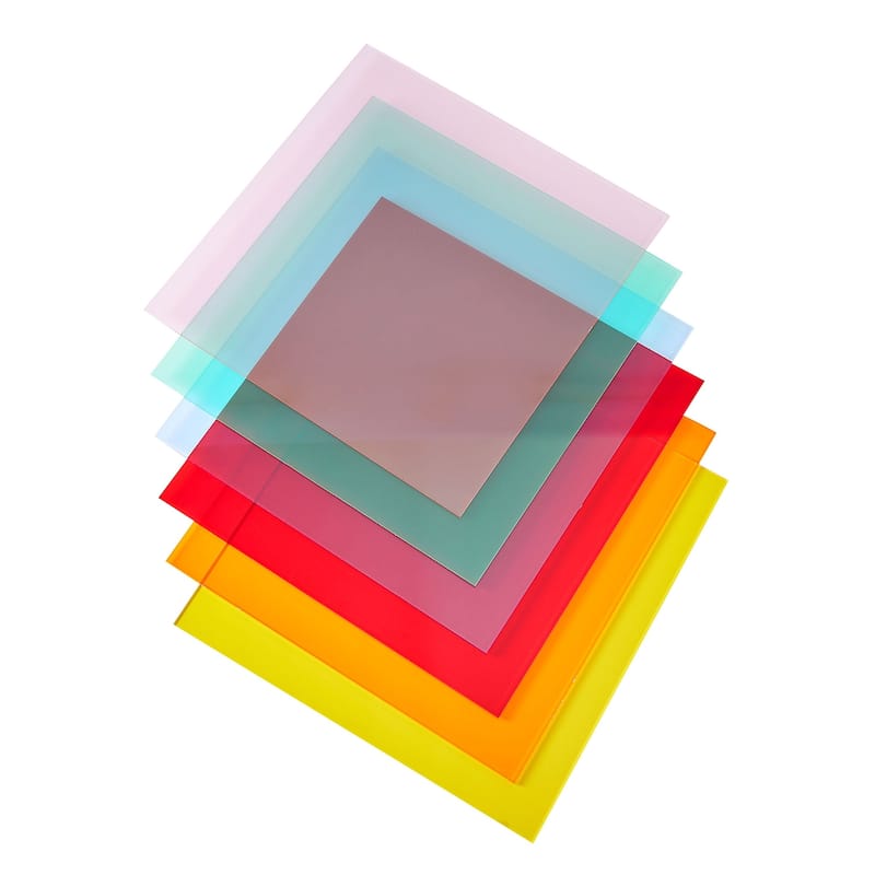 6Pack of Colored Acrylic Sheets 1/8 Thick in 6 Translucent Colors